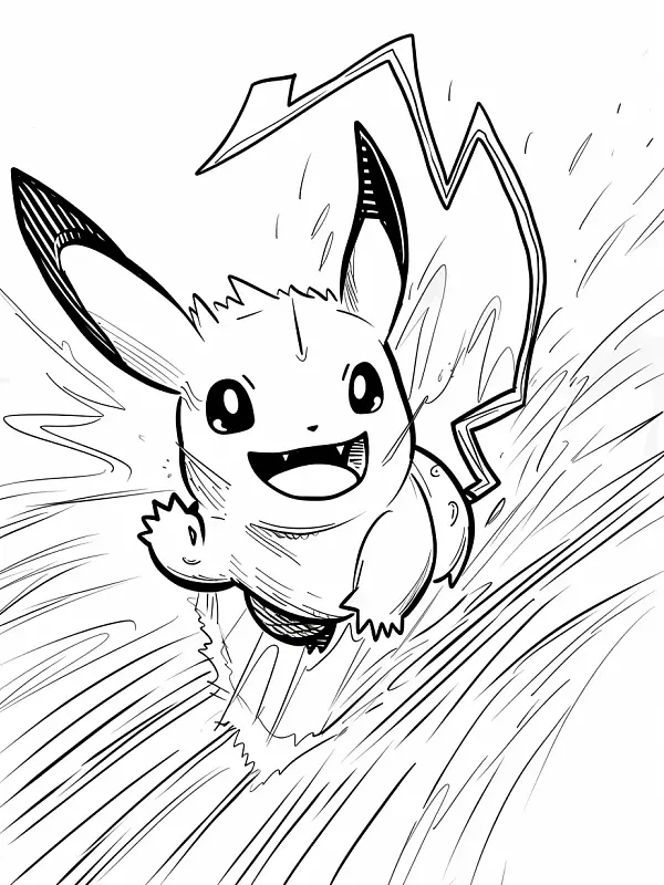 Raichu with lightning bolt background - 3