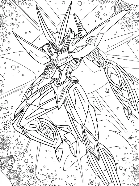 Arceus Pokemon Coloring Page - Majestic and Cosmic - 1