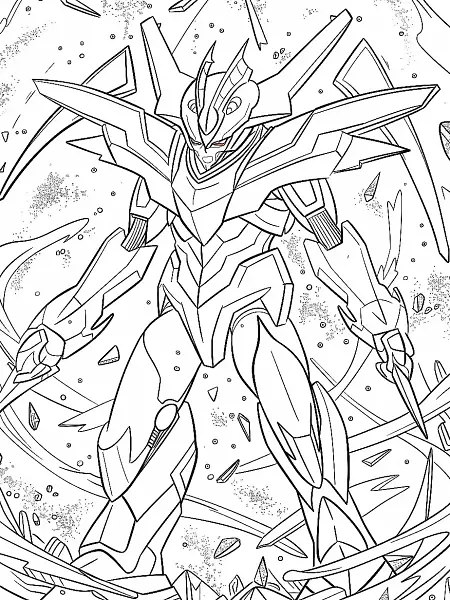 Arceus Pokemon Coloring Page - Majestic and Cosmic - 0