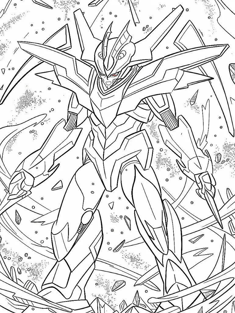 Arceus Pokemon Coloring Page - Majestic and Cosmic