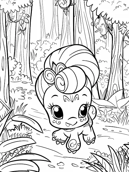 Cinderace Coloring Page: Forest Determination - 2