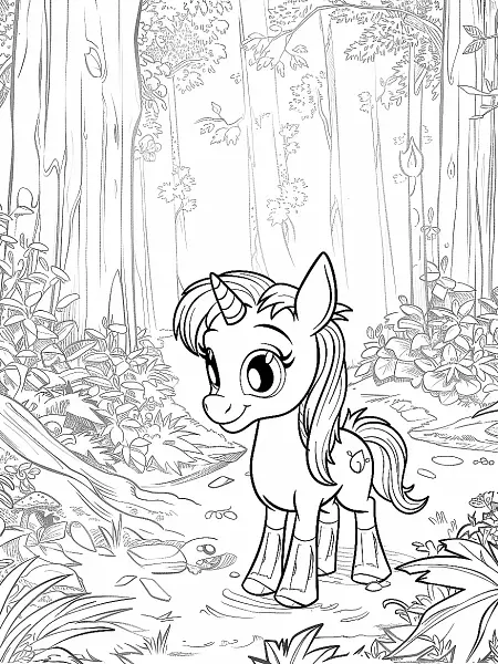 Cinderace Coloring Page: Forest Determination - 0