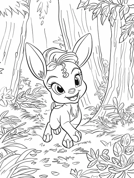 Cinderace Coloring Page: Forest Determination - 3