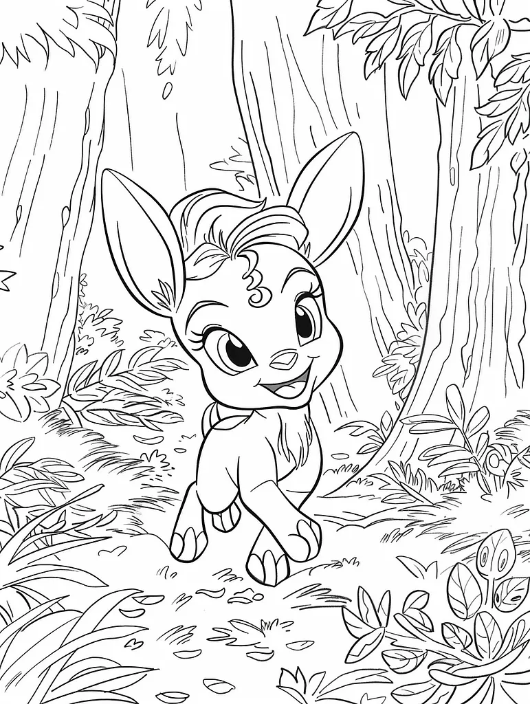 Cinderace Coloring Page: Forest Determination 4