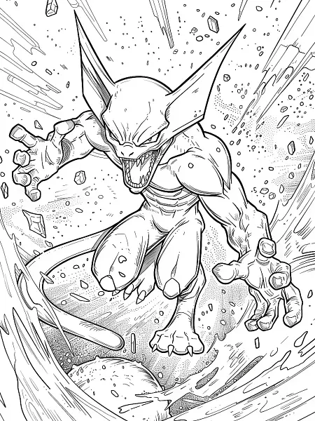 Mewtwo Coloring Page - Fierce and Powerful - 1