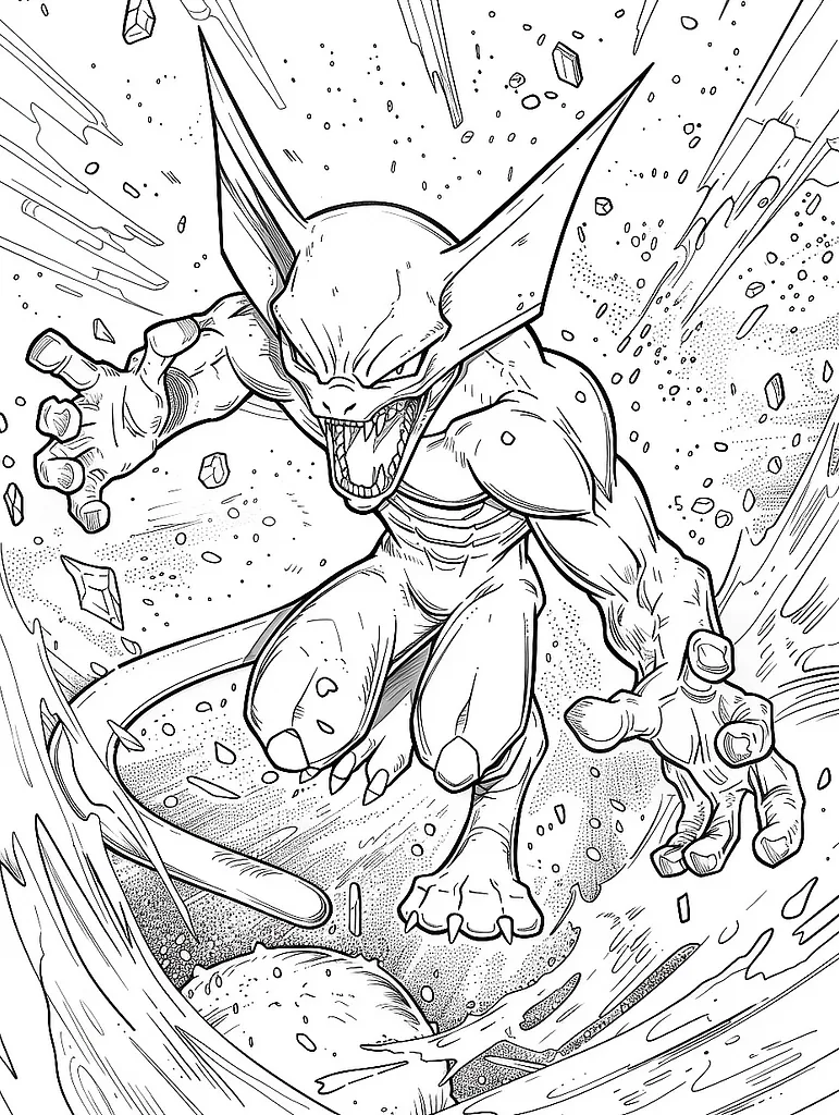 Mewtwo Coloring Page - Fierce and Powerful 2