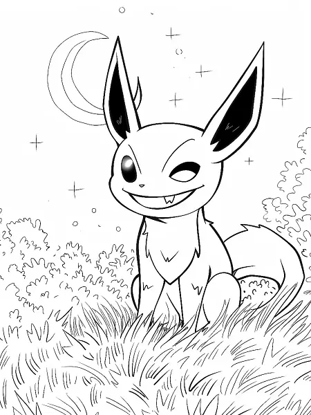 Umbreon Pokemon Coloring Page - 0