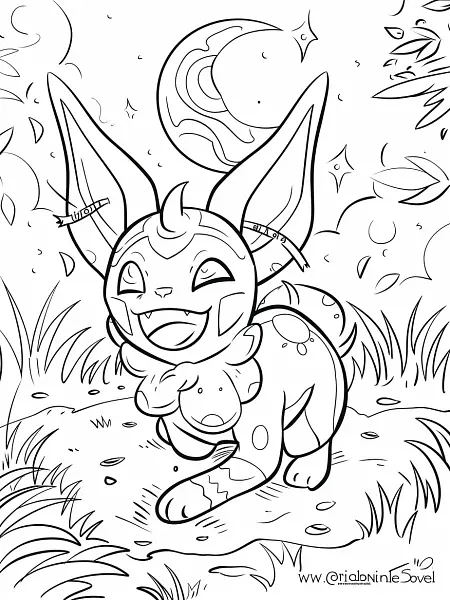 Umbreon Pokemon Coloring Page - 3