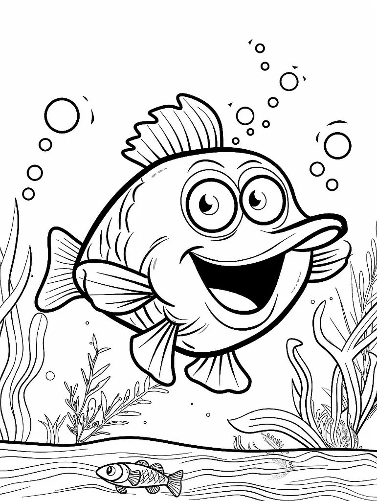 Magikarp Pokemon Coloring Page - Happy Underwater Scene 2