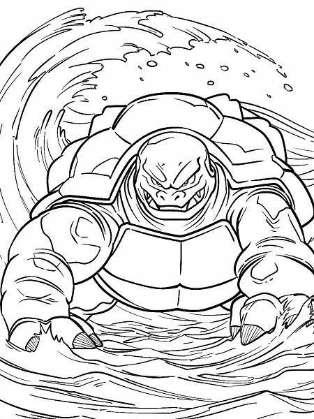 Blastoise Pokemon Coloring Page - 0