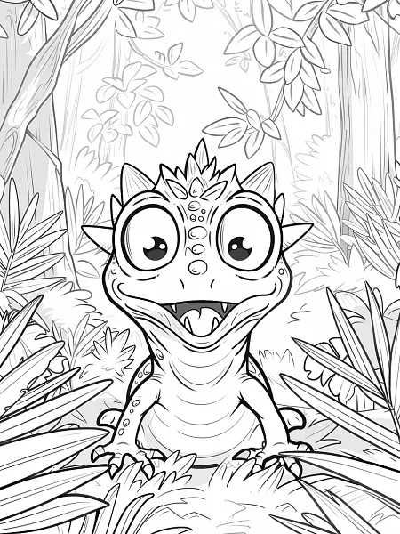 Ekans Pokemon Coloring Page with Forest Background - 2