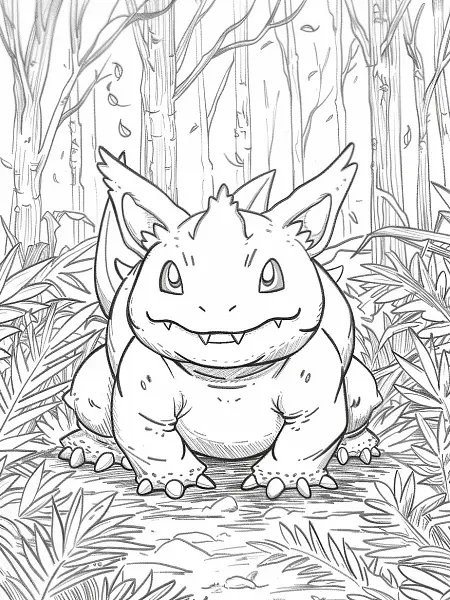 Nidoran ♂ Pokemon Coloring Page for Kids - 1