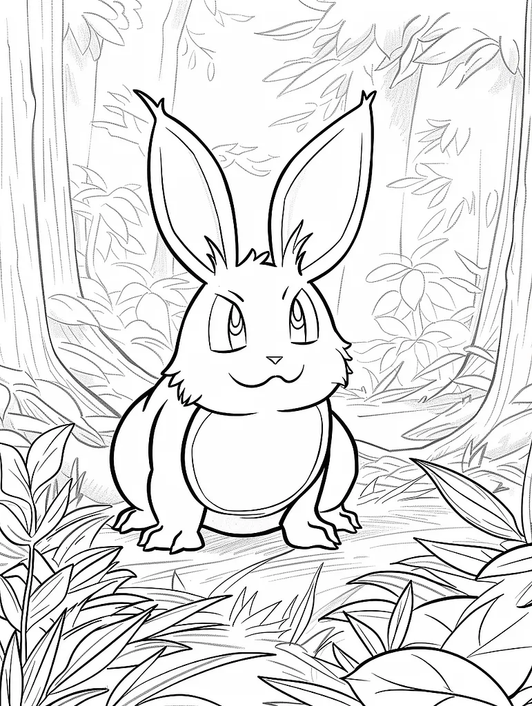 Nidoran ♂ Pokemon Coloring Page for Kids 3