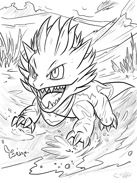 Sandslash Pokemon Coloring Page - 1