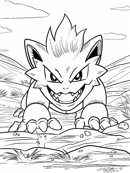 Sandslash Pokemon Coloring Page - 0