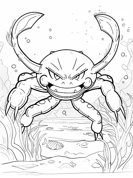 Tentacruel Underwater Coloring Page - 2