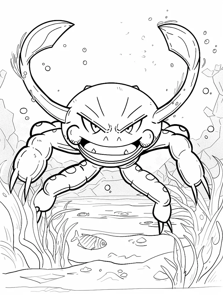 Tentacruel Underwater Coloring Page 3