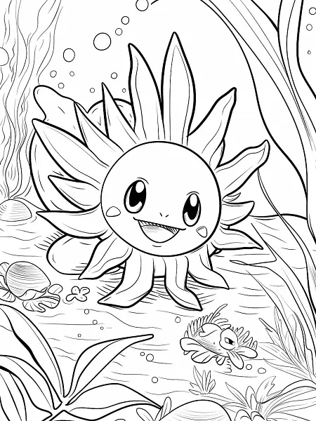 Happy Cloyster Pokemon Coloring Page - 2