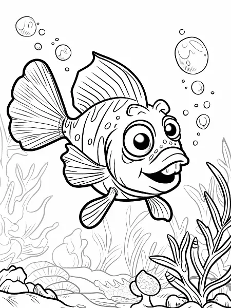 Goldeen Pokemon Coloring Page - Underwater Adventure - 2