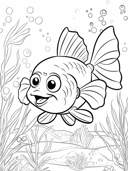 Goldeen Pokemon Coloring Page - Underwater Adventure - 3