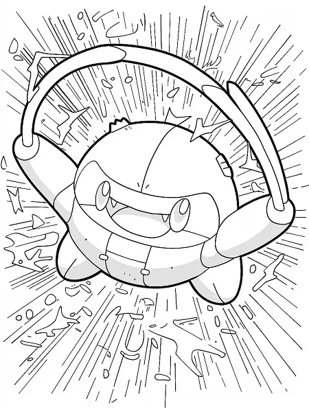 Happy Magnemite Pokemon with Electric Sparks - 0