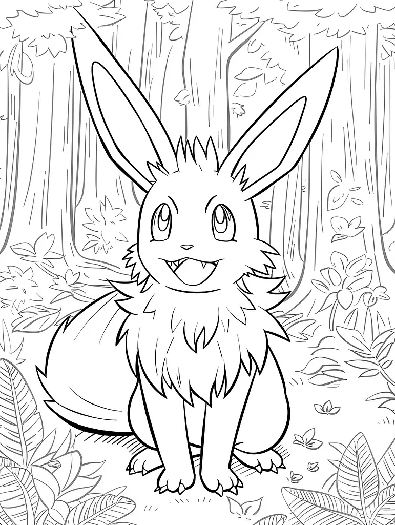 Bayleef Pokemon in a Joyful Forest Scene 4