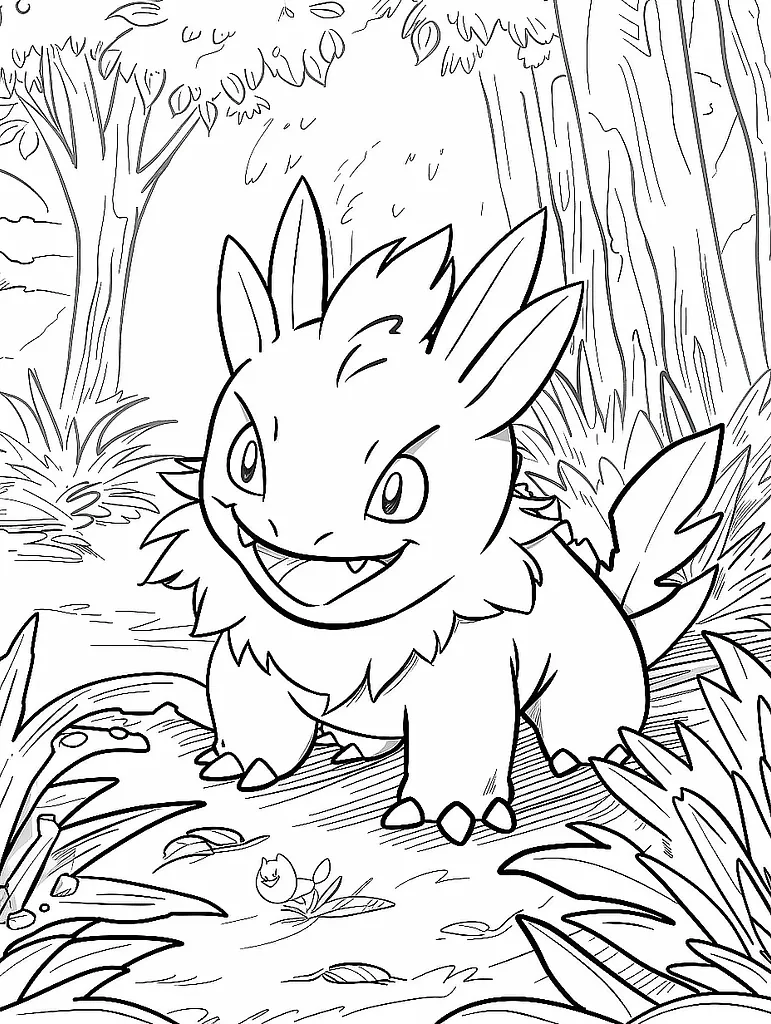 Quilava Pokemon Coloring Page