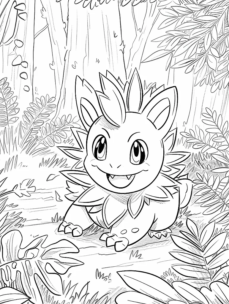 Quilava Pokemon Coloring Page 2