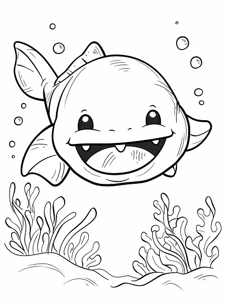 Dewgong Pokemon Underwater Coloring Page - 3