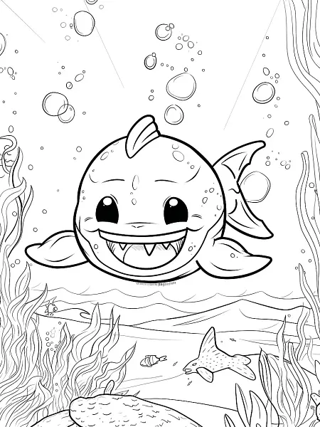 Dewgong Pokemon Underwater Coloring Page - 2