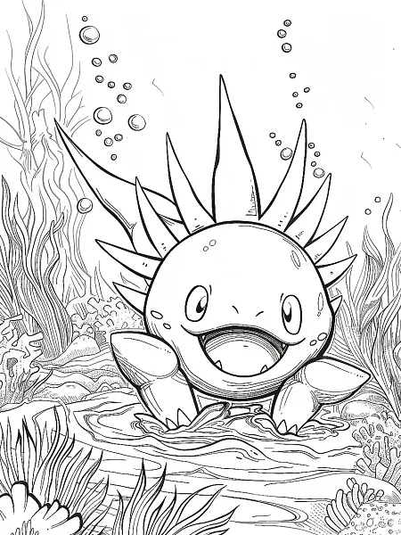 Seadra Pokemon Coloring Page - 0