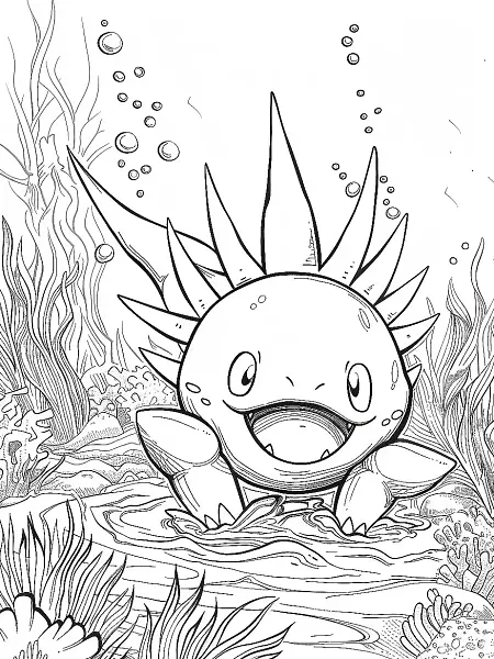 Seadra Pokemon Coloring Page