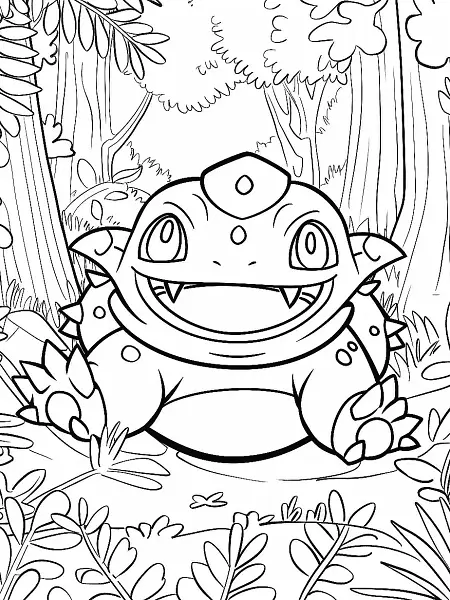 Forretress Pokemon Coloring Page - 0