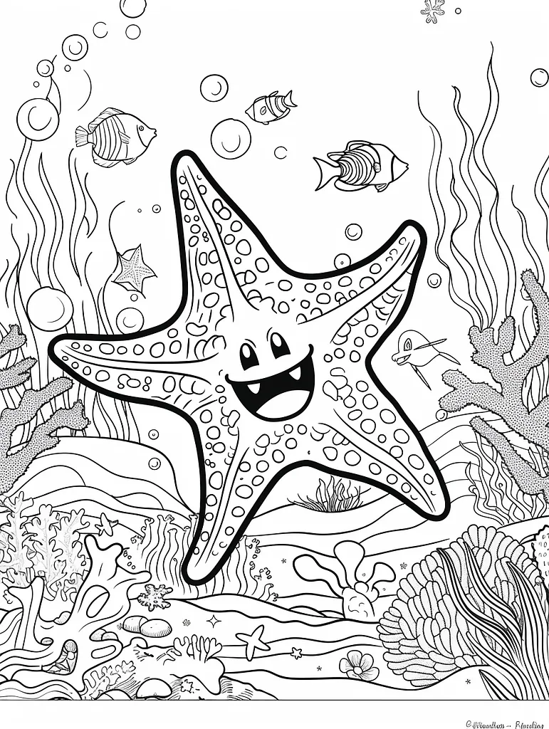 Staryu Pokemon Coloring Page - Underwater Joy 4