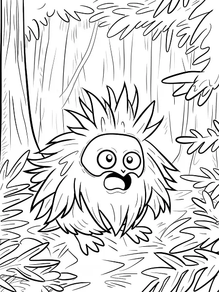 Hypno Pokemon Coloring Page - Forest Surprise - 3