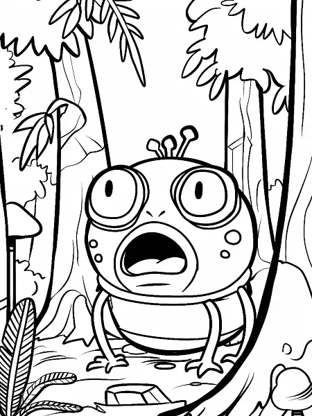 Hypno Pokemon Coloring Page - Forest Surprise - 0