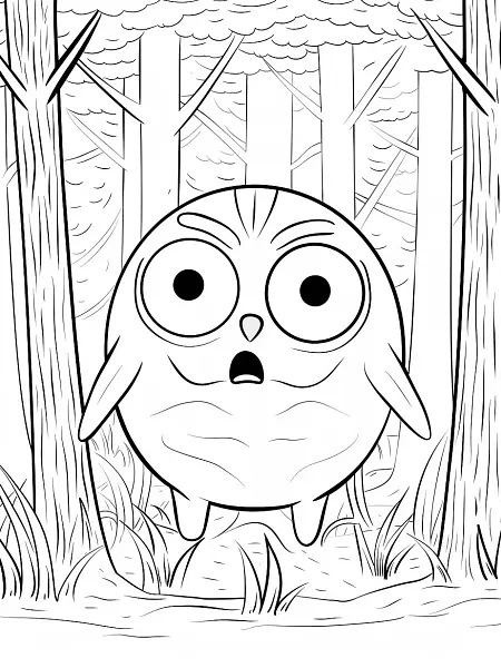 Hypno Pokemon Coloring Page - Forest Surprise - 2