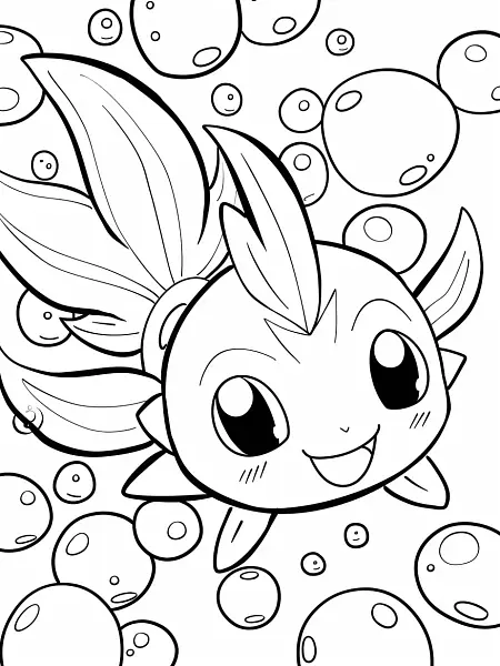 Chinchou Pokemon Coloring Page - 3