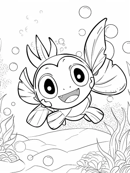 Chinchou Pokemon Coloring Page - 1