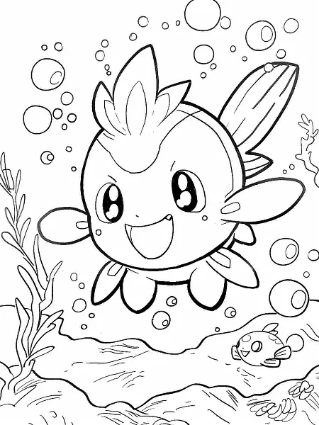 Chinchou Pokemon Coloring Page - 0