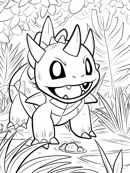 Cheerful Porygon2 Digital Coloring Page - 2