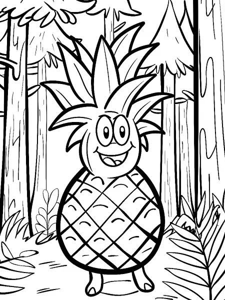 Pineco Pokemon Coloring Page in Forest - 0