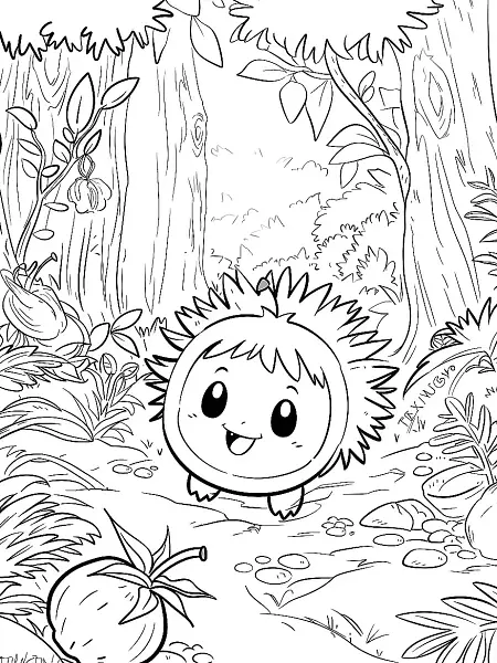 Playful Tangela Pokemon in an Enchanted Forest - 0