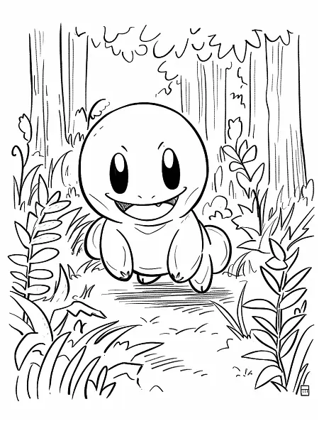 Joyful Shuckle Pokemon in a Forest - 1