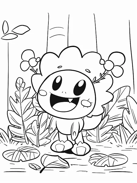 Joyful Shuckle Pokemon in a Forest - 2