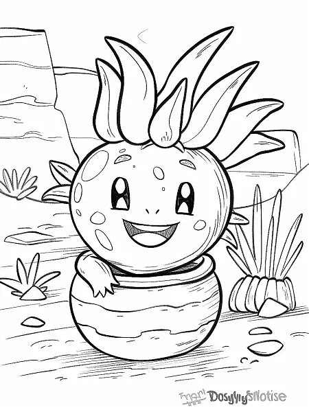 Cheerful Donphan Pokemon in a Desert Setting - 0