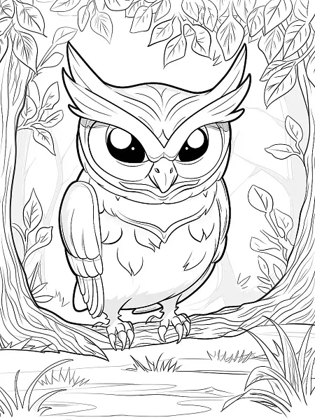 Noctowl Pokemon in an Enchanted Forest - 1