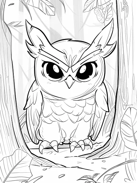 Noctowl Pokemon in an Enchanted Forest - 2