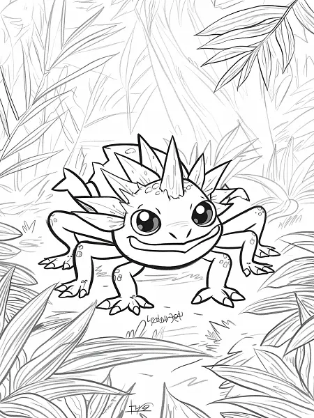 Playful Spinarak Pokemon in a Forest - 2