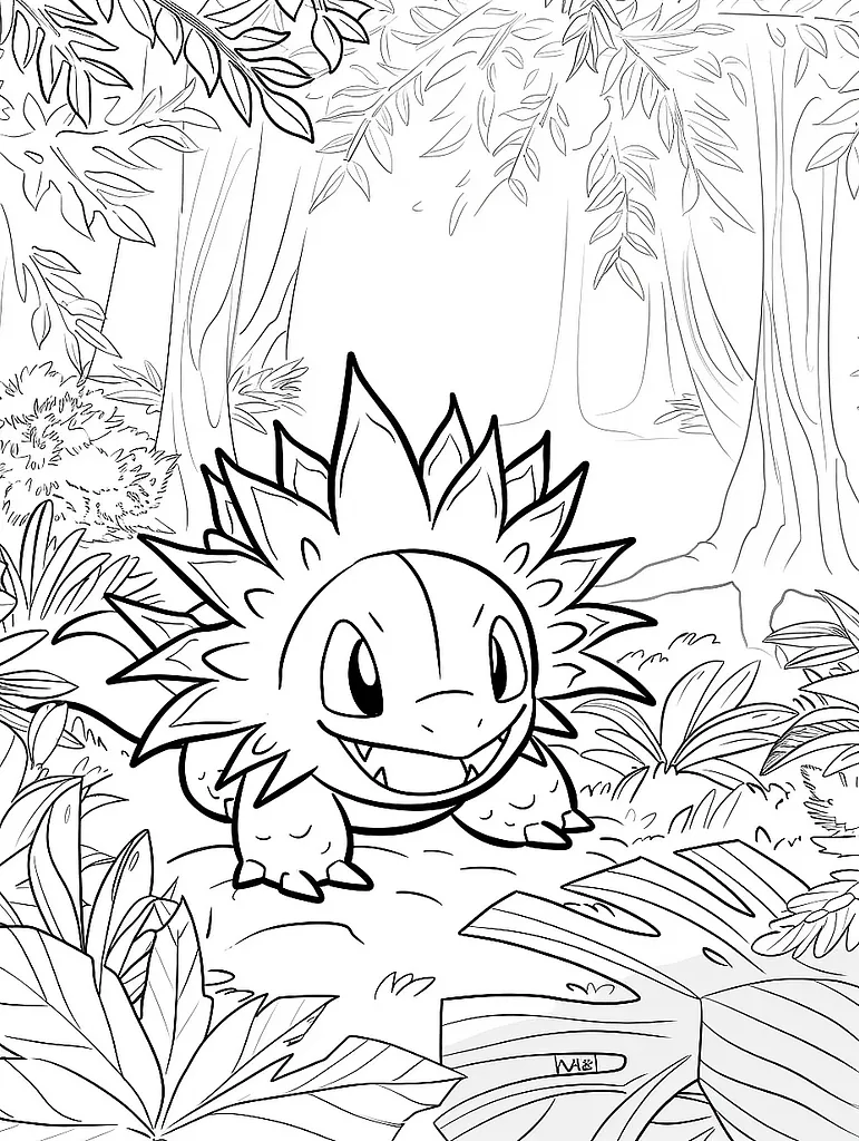 Playful Spinarak Pokemon in a Forest 2